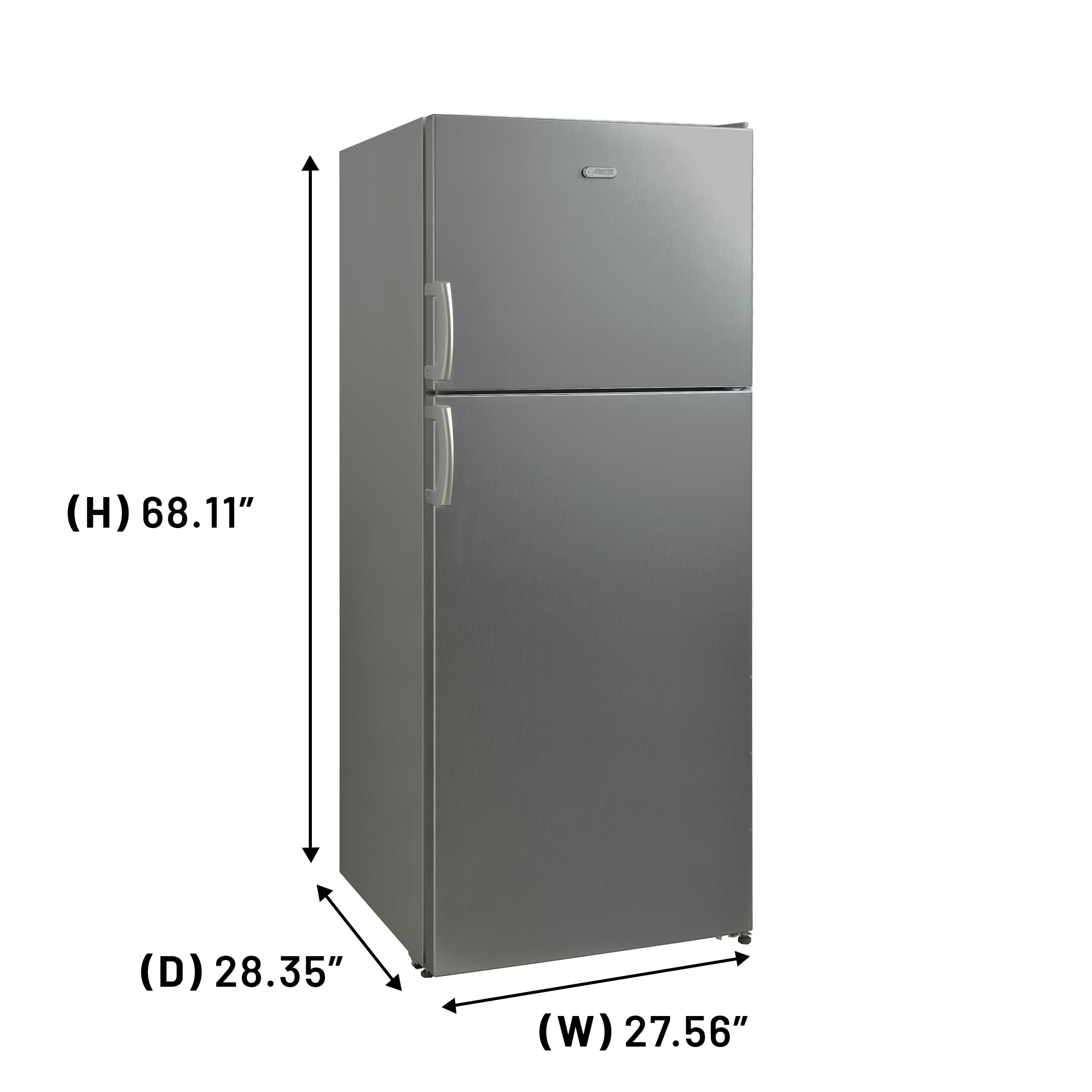 Equator 14.3 cf Stainless Refrigerator-Freezer Top Mount Frost Free E-Star Europe