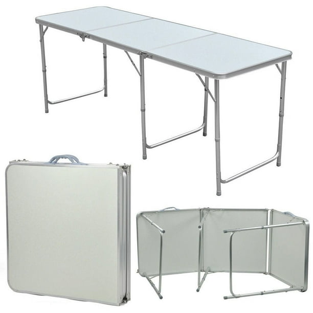 Zimtown Folding Table Portable Aluminium Alloy Indoor Picnic Party