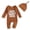 Coffee, variant on Nwiuh Infant Baby Boy Halloween Clothes Knit Long Sleeve Onesie Newborn Boy Pumpkin Jumpsuit Hat Set Brown for Size 3-6 Months