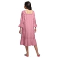 thumbnail image 4 of Moomaya Womens Button Placket Nursing Nightwear Solid Nightdress For Ladies, 4 of 6