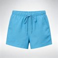 thumbnail image 5 of Lounge Shorts for Women Drawstring Elastic Waist Sleep Home Wear Cotton Short,Light Blue Size XL, 5 of 6