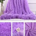 thumbnail image 3 of Blanket-Wine Red 80X120Cm Soft Shaggy Warm Bed Sofa Bedspread Bedding Sheet Throw Blanket Blanket, 3 of 5