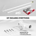 thumbnail image 2 of G128 Combo Pack: 6 Ft Tangle Free Spinning Flagpole (White) & Mexico Viva Mexico Flag 3x5 Ft Printed 150D Polyester, Brass Grommets (Flag Included) Aluminum Flag Pole, 2 of 9