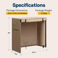 thumbnail image 6 of SPECSTAR 3ft Firewood Log Rack Cover, Heavy Duty 600D Oxford, Double Layer Outdoor Weather Resistant Fire Wood Storage Holder Cover with Zipper and Hook Loop Tape, Brown, 6 of 7