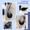 thumbnail image 1 of Bolsa de bola de masa Hervida Wdftyju Bolso bandolera Correa ajustable Bolso de compras de pana negro, 1 of 8