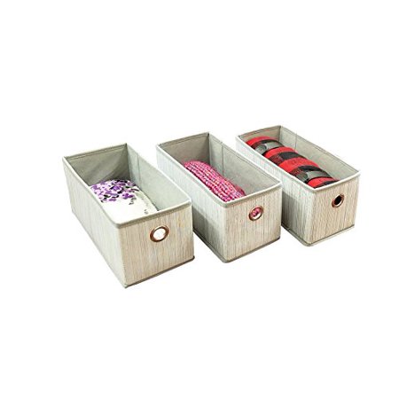 Clothes And Accessories Adorn Home Essentials| Foldable Closet Fabric Drawer| Fits as Drawers for any Adorn 10 Tier Closet Organizer| Set of 3 Baskets, for Clothing, Accessories, Shoes and Home Essentials ()