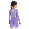 thumbnail image 3 of DPOIS Girls Ballet Modern Lyrical Dress Dancewear Gym Leotard with High-Low Skirts, 3 of 6