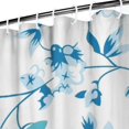 thumbnail image 4 of Floral Shower Curtain Watercolor Botanical Bathroom Decor Rustic Flower Design Fabric Bath Curtain for Tub Country Style Home Accessories with Hooks，84x72in(210x180cm), 4 of 5