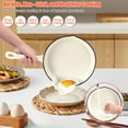 thumbnail image 4 of Juego de utensilios de cocina de hierro fundido esmaltado antiadherente: 3 sartenes y 1 olla con tapa, sartén, utensilios de cocina resistentes, juego de horno holandés para todo tipo de cocinas, idea, 4 of 5
