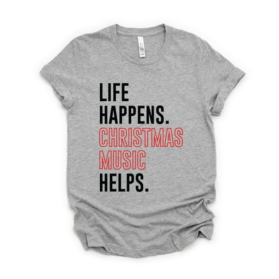 Christmas Music Helps - Women's Short Sleeve Graphic T-Shirt