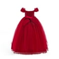thumbnail image 4 of HuaAngel Kids Prom Ball Gown Girl Lace Tulle Flower Princess Party Maxi Dress, 4 of 7