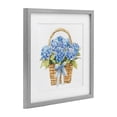 thumbnail image 2 of Stupell Industries Shabby Chic Pretty Blue Hydrangea Picnic Basket Gray Framed Print Under Glass, 16 x 16, by Petals Prints Design, 2 of 8