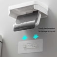 thumbnail image 4 of Wosthever Cajas con soporte para rollos, servilletero, accesorios para teléfono, estante sin perforaciones, estante autoadhesivo para Juegos de accesorios de baño Gris con estilo Gris elegante, 4 of 6