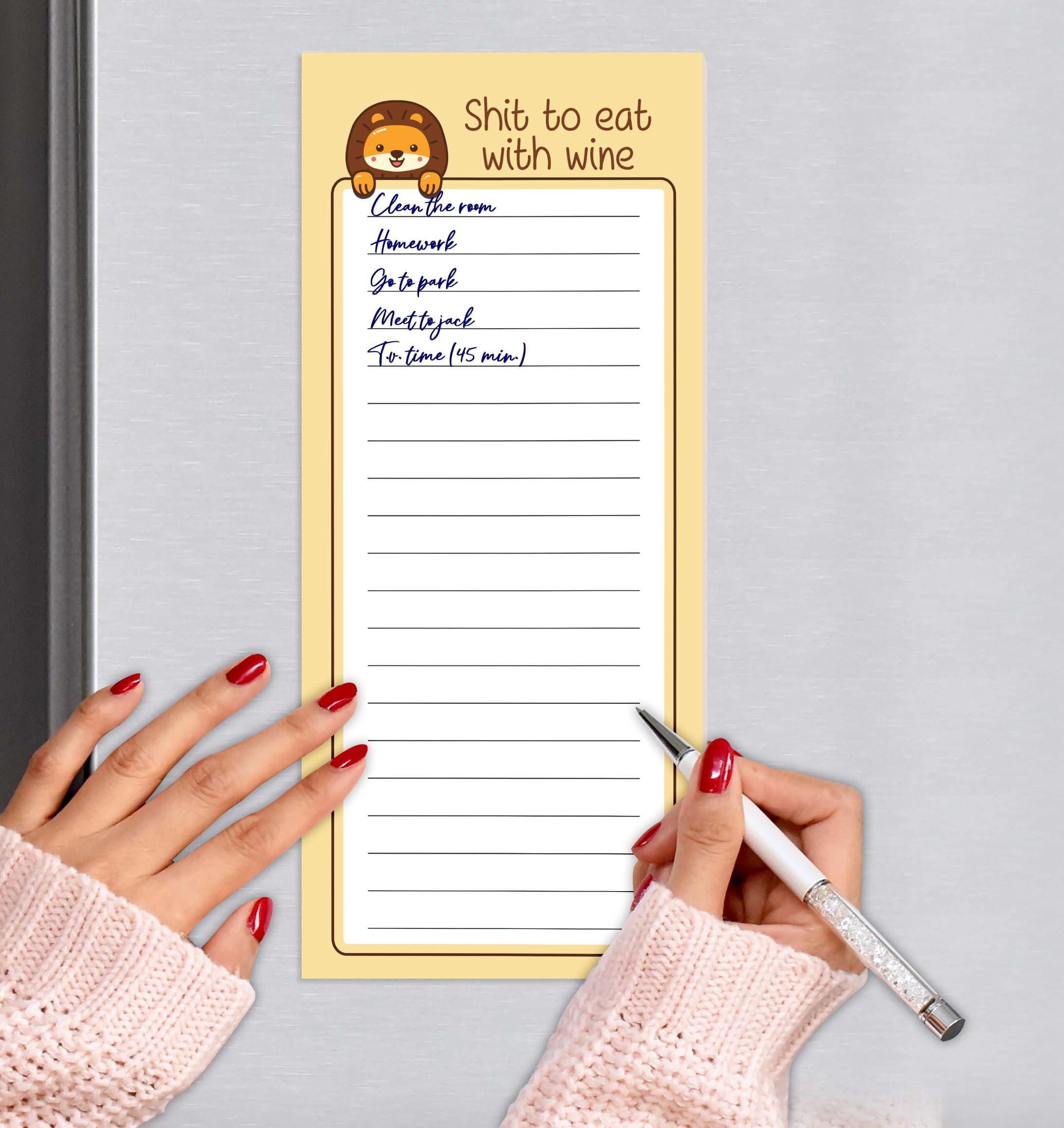 Inkdotpot Pack of 3 Magnetic Fridge To-Do List Notepads- Magnetic Memo Pads For Refrigerator-(50 Sheets Each)-0M