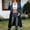 Navy, variant on Women's Hooded Zip Front Lined Lightweight Winter Coat for Everyday Casual Comfort with Oversized Fit and Cozy Soft Outerwear Red M