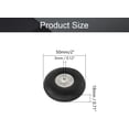 thumbnail image 2 of HUGFEGWE 2 inch RC Model Airplane Super Light Sponge Tire Tail Wheel Tire and Wheel Sets for RC Car Airplane PU Sponge Tire with Plastic Hub CJB91-112472, 2 of 7