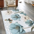 thumbnail image 2 of Area Rugs 2.7'x5', Blue Tulips Carpet for Living Room Bedroom Dining Room, Watercolor Flowers Butterfly Spring Farmhouse Blue Throw Kitchen Rugs Non Slip Washable Rectangle Indoor Outdoor Rugs, 2 of 8
