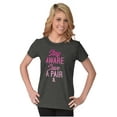thumbnail image 4 of Aware Save A Pair Breast Cancer BCA Womens Slim Fit Graphic Tee Brisco Brands X, 4 of 4