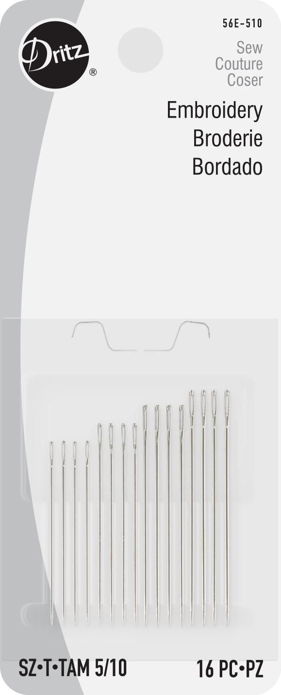 Dritz Embroidery Hand Needles, Size 5/10, 16 Count