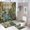 Color-2, variant on Dinosaurs Waterfall Lush Landscape Paradise Shower Curtain Waterproof Bathroom Curtain Anti-slip Bath Mat Set Toilet Rugs Carpet