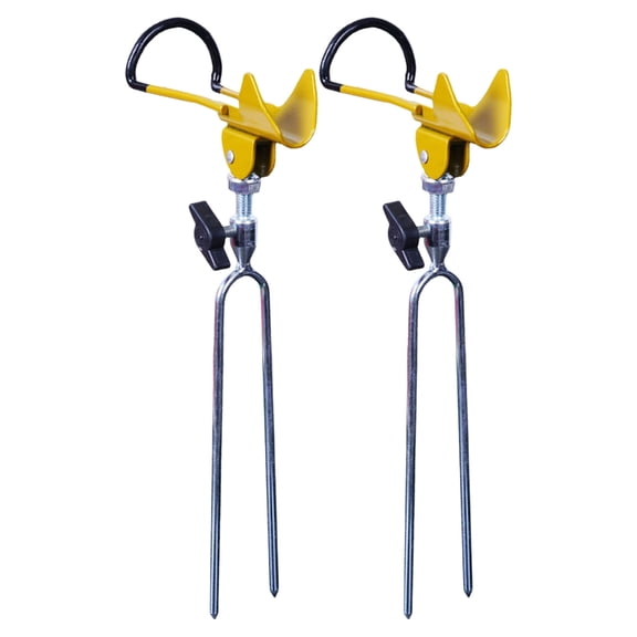 2Pcs Stainsless Steel Fishings Rod Holder Ground Beach Fishings Poles Stand 360 Degree Rotates Fishings Rod Stand Base