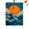 thumbnail image 3 of Great Wave and Sun Canvas Wall Art, Classic Ocean Art Print for Living Room, Bedroom, Office, Kitchen and Cafe Decor, 3 of 8