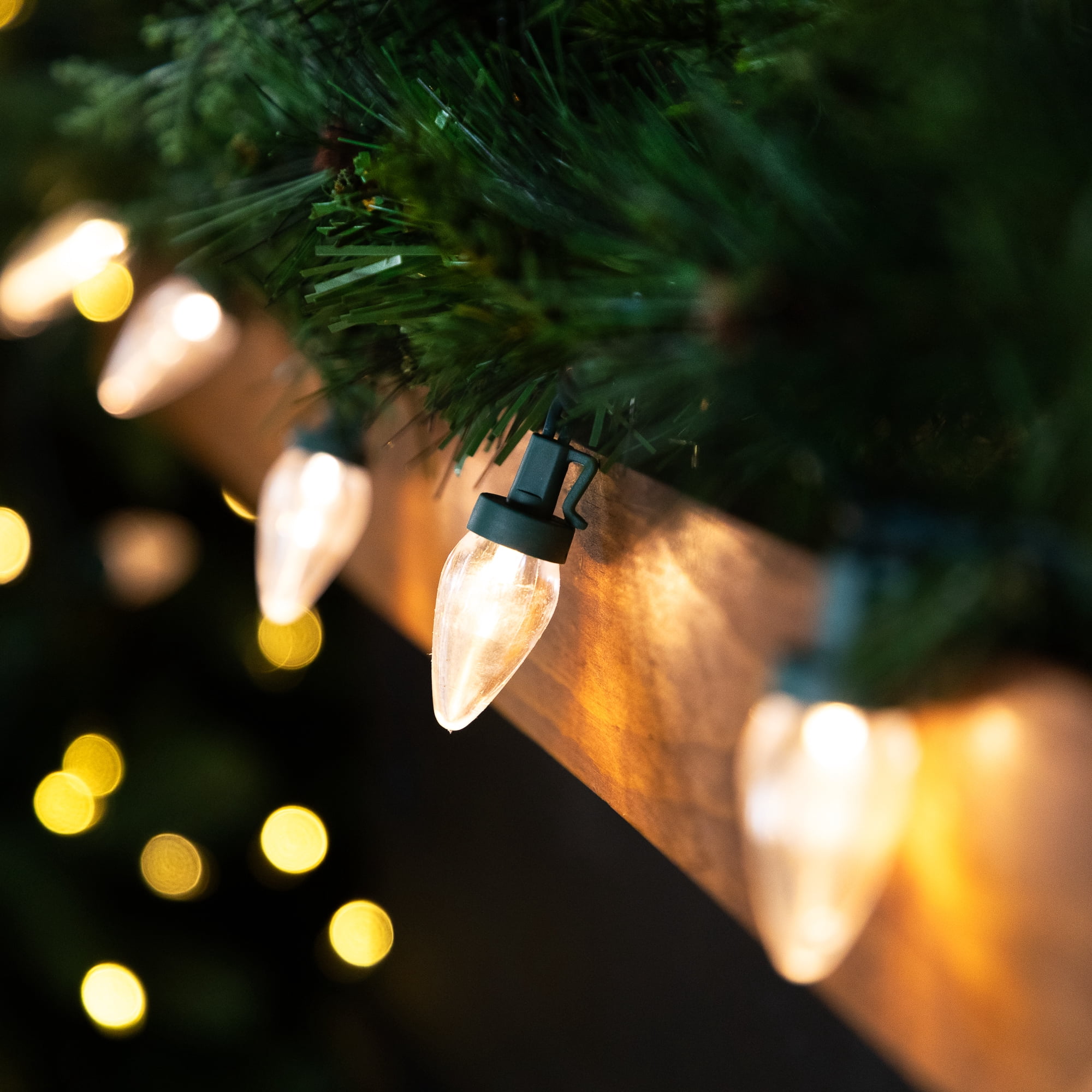 Set of 25 White LED C7 Christmas Lights