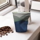 thumbnail image 5 of Taza de café de cerámica moderna, taza de porcelana plisada para el hogar, vajilla para bebidas calientes y frías Azul, 5 of 8