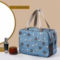 thumbnail image 1 of Bolsa de cosméticos portátil para Mujer, Neceser de viaje para maquillaje, Neceser de aseo, caja de almacenamiento de doble capa impermeable, organizador para Mujer, novedad Fivean unisex, 1 of 2