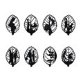 thumbnail image 2 of Fiudx Artículos en oferta con ofertas flash Adornos decorativos de hierro forjado negro para el Día de la Madre, 8 piezas, 2 of 7