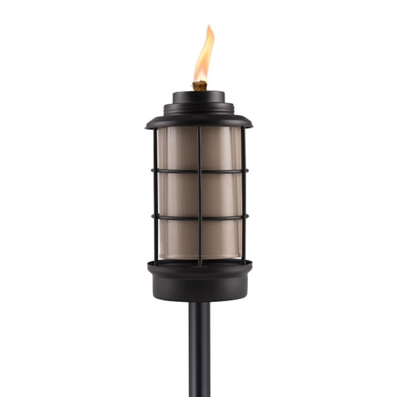 TIKI Brand 65 Inch Torch Metal Lantern Tan