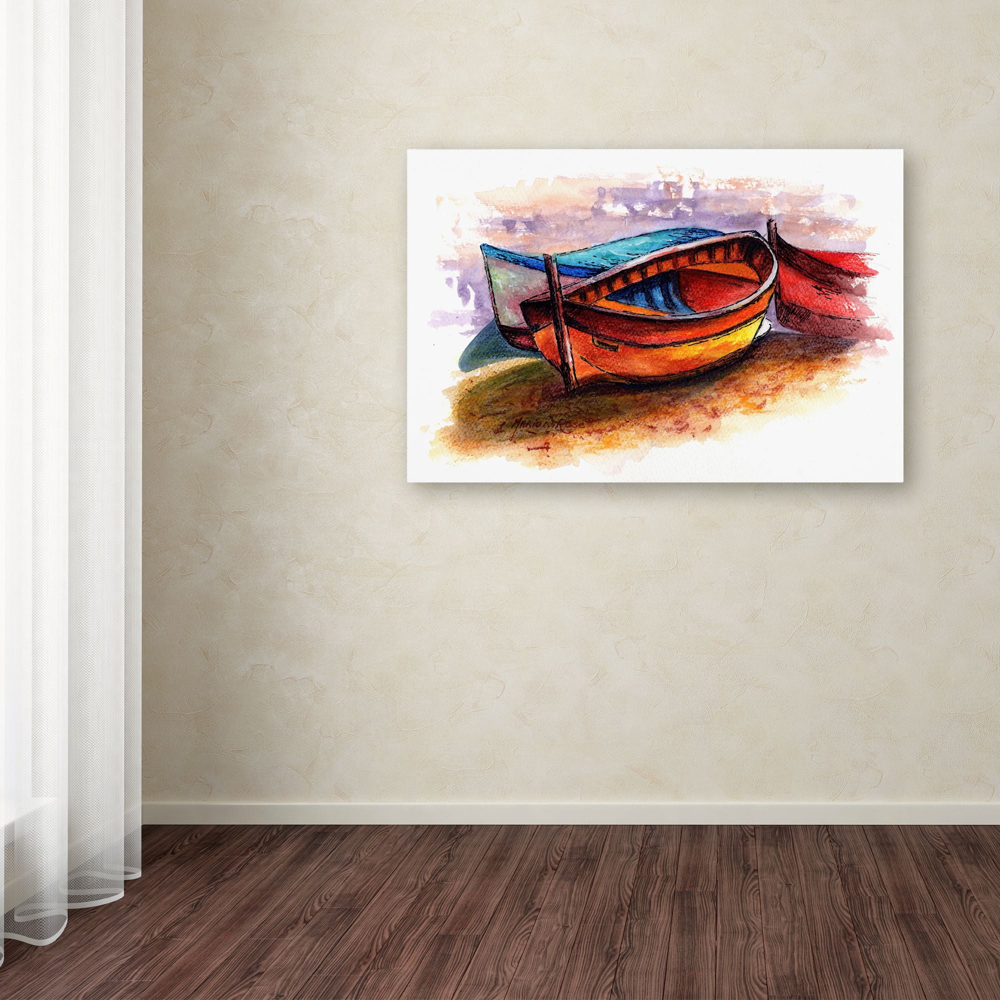 Trademark Fine Art 'Boat 11' Canvas Art by Marion Rose