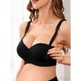 thumbnail image 4 of Sujetador De Lactancia Negro Sin Costuras Con Cierre Frontal, 4 of 11