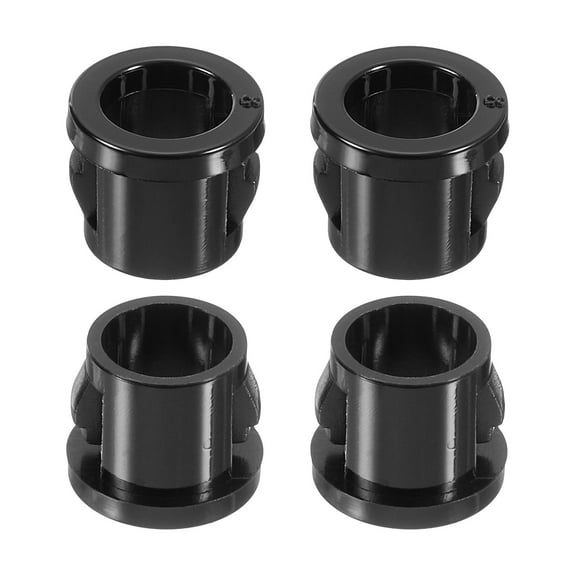 38 Pack Cable Snap Bushing Grommet, 5/16" Mounting Dia Black Round Nylon