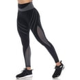 thumbnail image 2 of White Mark Women's High-Waist Reflective Piping Activewear Sports Leggings, 2 of 5