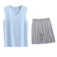 thumbnail image 5 of Conjunto Deportivo de los Hombres, Moda Casual de Color Sólido Cuello en V sin Mangas de Elasticidad Superior para el Desgaste Al Aire Libre, Traje Atlético de Humedad, 5 of 5