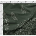 thumbnail image 2 of Soimoi Asian Paisley Print, Velvet Fabric, Decor Sewing Fabric by The Yard 54 Inch Wide,Decorative Fabric for Upholstery and Home Accents, Dark Green, 2 of 5