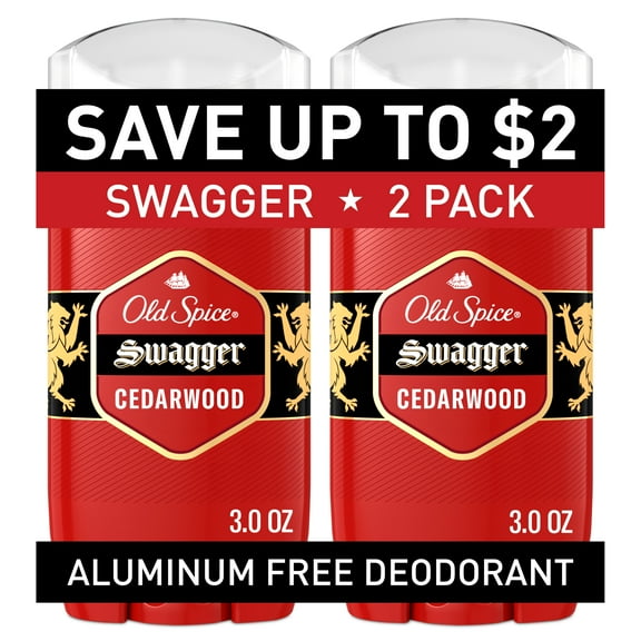 Old Spice Deodorant for Men, Aluminum-Free, Swagger, 3.0 oz, Pack of 2