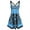 Blue, variant on Eurivicy Sleeveless Skull Print Tank Casual Backless Gothic Dress, Women