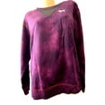 thumbnail image 2 of Victoria's Secret Pink Mesh V-neck Pullover Sweatshirt Burgundy Tie Dye Size Small NWT, 2 of 2