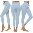 thumbnail image 2 of Efsteb High Waisted Leggings Women Athletic Sport Leggings Booty Lift Pant Fitness Tummy Control Leggings Drawstring Stretch Strethcy Leggings Yoga Pants Blue S, 2 of 8