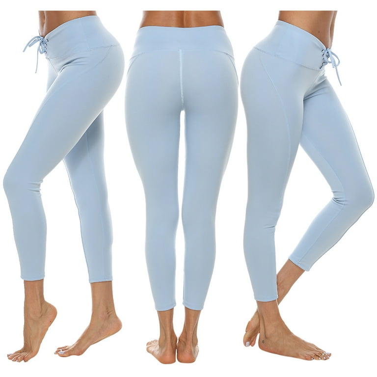 HAPIMO Sales Women's Drawstring Yoga Pants Workout Pants Slimming Stretch  Athletic High Waist Tummy Control Hip Lift Tights Running Yoga Leggings for