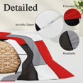 thumbnail image 6 of Red Black Grey Throw Pillow Cover, Pillowcase Protectors with Zipper, Breathable Decorative Lumbar Pillow Case Cover, Modern Irregular Geometric Abstract Pillow Shams for Couch Sofa 12x20Inch, 6 of 8