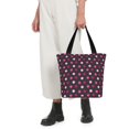thumbnail image 5 of Tote Bag for Women, Simple pink polka dots black Large Capacity Handbags Womens Laptop Work Beach Tote Bags, Reusable Grocery Shoulder Bags Gifts for Women Work Gym Shopping Travel, 5 of 6