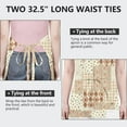 thumbnail image 6 of Pioneer Flower Floral Print Pattern Apron-Garden Aprons for Women with Pockets-Cotton Linen Waterproof Kitchen Cooking Gardening Aprons Adjustable for Kitchen,Cooking,BBQ and Salon 33x27 Inch, 6 of 7