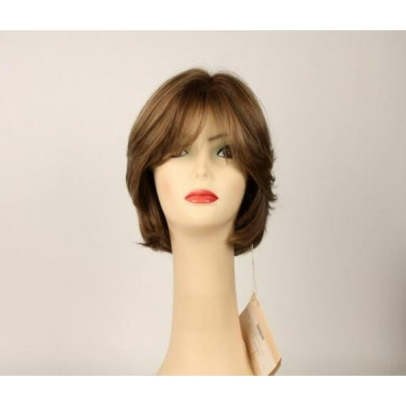 European Human Hair Freeda Wig Dorothy Light Brown With Ash Blonde Highlights Skin Top Size S