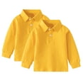 thumbnail image 1 of REDARER Boys Uniform Long Sleeve Polo, 2-Pack - for Little Boys & Big Boys,Size 12-18 Months, 1 of 3