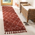 thumbnail image 3 of SAFAVIEH Pro Lux Shag Collection PLX433P Rust / Creme Rug, 3 of 10