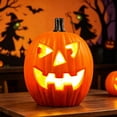 thumbnail image 6 of LEFXSMR Pumpkin Light, Glowing Large Plastic Pumpkin Decor with Led Lights, Waterproof Halloween Light for Yard Garden Outdoor Indoor Decor, 6 of 7