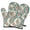 Pioneer Flower Floral, variant on Pioneer Flower Floral Print Pattern Oven Mitt 2-Pack Set, Heat Resistant Kitchen Gloves, 7.7" X 12"